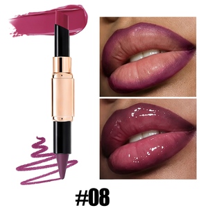 <b>Lipstick</b> and Lip Liner Glossy Finish Dual Tip Cosmetic Pen <b>Custom</b> Logo for Makeup Collection - Product Image 4