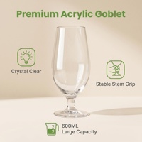 Verre à vin en plastique PC incassable réutilisable de qualité supérieure pour mariage et fête, service OEM