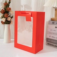 Vente en gros d'usine, boîte cadeau transparente avec fenêtre, emballage cadeau pour la fête des mères, la Saint-Valentin, emballage cadeau pour fleurs, sac cadeau