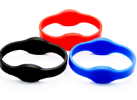 Gelang RFID/NFC Silikon Tipe Loop Tertutup Premium Frekuensi Ganda MWG06 - Tahan Air/Tahan Cuaca Mini Tag Ukuran Tetap Kustom
