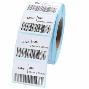 Rouleaux de papier pour étiquettes thermiques personnalisées 40*30, étiquettes thermiques vierges imperméables pour codes-barres - Product Image 6