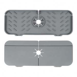 Fábrica al por mayor 3 colores personalizado cocina grifo absorbente estera fregadero protector contra salpicaduras grifo de silicona estera de secado - Product Image 1
