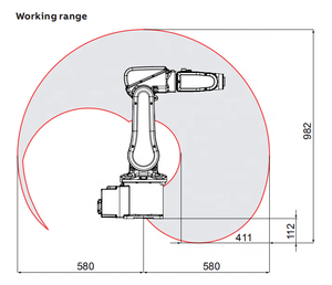 Brazo de <span class=keywords><strong>robot</strong></span> pequeño 6 ejes <span class=keywords><strong>IRB</strong></span> <span class=keywords><strong>120</strong></span> para máquina que tiende a manejar <span class=keywords><strong>Robot</strong></span> de montaje con pinza Onrobot RG6 - Product Image 6