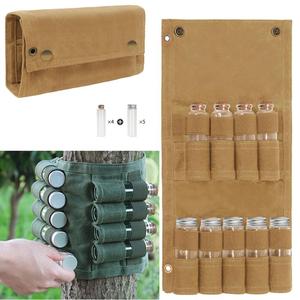 Sac à épices portable avec 9 supports pour bouteilles, pour barbecue en plein air et utilisation en cuisine, kaki et vert militaire - Product Image 1
