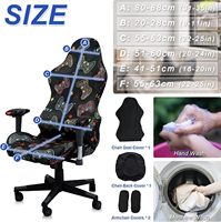 Housse ergonomique pour chaise de jeu d'ordinateur de bureau, housse de chaise de course, extensible (housse de chaise uniquement, le motif peut être personnalisé)