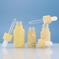 10ml 15ml 20ml 30ml 50ml 100ml flacon compte-gouttes de sérum en bois de bambou huile essentielle bouteilles en verre de carton emballées séparément