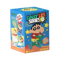 Vente chaude véritable 52 jouets Crayon Shin-chan vie quotidienne 3 boîte aveugle ornements faits à la main cadeau d'anniversaire marée jouer Animation