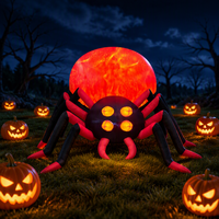 Décoration gonflable géante d'araignée d'Halloween pour l'aménagement de maison hantée et l'ambiance de fête d'horreur en extérieur
