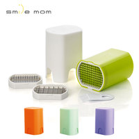Smile Mom Coupe-légumes manuel 3-en-1 multifonction écologique en plastique pour carottes, pommes de terre et autres légumes