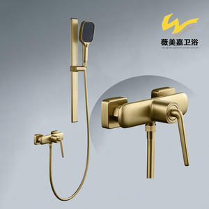 Juego de Grifería para Baño Vimijia, Diseño Simple, Montado en la Pared, Completamente en Cobre, con Cabezal de Ducha sin Techo, para Agua Fría y Caliente - Product Image 5