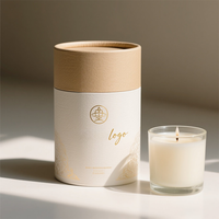 Tube en papier kraft écologique pour cosmétiques et soins de la peau, emballage de parfum rond avec logo imprimé sur mesure, pour bougie parfumée