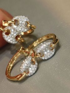Pendientes de Aro Xinfly de Lujo en Oro Real de 18K con Diamante Natural de 0.42ct, Diseño Unisex Moderno para Fiestas y Regalos - Product Image 5