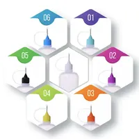 Bestseller multifunktion ale PVC-Material Kunst Farb behälter Squeeze Mini leere Flasche mit Nadel und Kappe