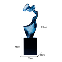 Sculpture en résine pour décoration intérieure, prix d'usine, grande taille, forme unique, art moderne, cadeau artistique pour les fêtes, sculpture au sol