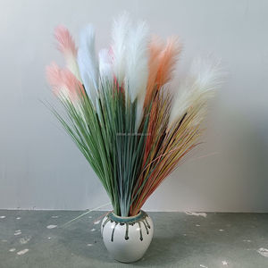 Nouveauté 2022, vente chaude, pampas artificiel, personnalisation, herbe <span class=keywords><strong>de</strong></span> pampas <span class=keywords><strong>artificielle</strong></span> avec feuilles - Product Image 5