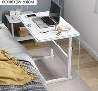 Escritorio de Computadora Modular Multifuncional de Lujo, Ajustable en Altura, Color Azul, Superficie de Estudio para Estudiantes, Panel de Madera Moderno y Económico, Escritorios de Oficina