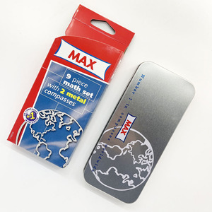 Ensemble de 9 pièces <span class=keywords><strong>Max</strong></span> de luxe en métal, nouveauté, boîte de maths personnalisée pour les élèves de l'école - Product Image 4