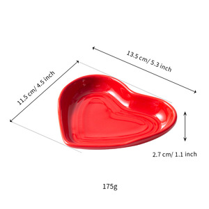 Reposacucharas de Cerámica Personalizado en Forma de Corazón Rojo, Ecológico, para Cocina, Apto para Adultos, Solo Lavar a Mano - Product Image 4