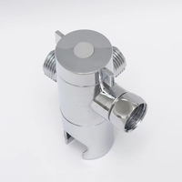 Adaptateur en T pour Bras de Douche 3 Voies en ABS Chromé, Connecteur de Diversion d'Eau