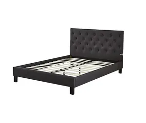 Bedroom Furniture Tufted Headboard Storage Platform Cheap Modern Fabric Black Beige White Single Full Size Queen King Size Bed