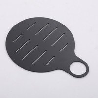 Douche extérieure moderne en acier inoxydable 304 noir mat avec étagère intégrée pour piscine, jardin, cour, alimentation en eau chaude et froide