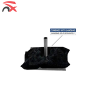 Support de base en métal robuste pour drapeaux publicitaires, stable, pour intérieur, base plate pour mât de drapeau