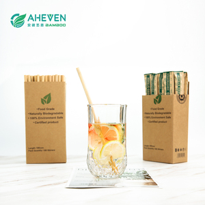Customized Logo Acceptable Biodegradable <strong>Bamboo</strong> <strong>Straw</strong> Disposable <strong>Bamboo</strong> <strong>Straws</strong> - Product Image 1