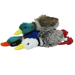 Мягкая игрушка фазана с большим пищалкой, Интерактивная веревка, игрушка для домашних животных, Экологически чистая игрушка для собак