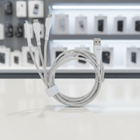 Kabel TUTI Grosir 3 in 1 Micro Lighting Type C 1.2m USB 3A Tembaga Murni Pengisian Cepat untuk Ponsel