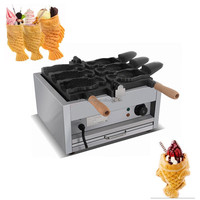 Machine commerciale électrique pour brûler des sandwichs en forme de poisson, pain au gaz, cuisson de frites