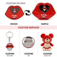 Sac Ita personnalisé à faible MOQ, avec badges de fandom assortis, porte-clés, peluches, mini sacs à main en cuir, sacs bandoulière