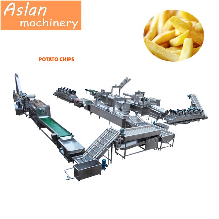 automatic fresh finger chips making machine/french pringles making machine/frozen potato chips machine line