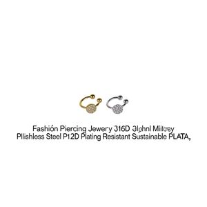 Bijoux de piercing tendance en acier inoxydable 316L, plaqué or PVD, résistant et durable, PLATA - Product Image 2