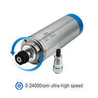 Kit moteur de broche à refroidissement par eau HLTNC 2,2 kW, onduleur 220 V, pince de broche 80 mm avec 4 supports de collet ER20 pour routeur CNC