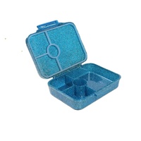 Boîte à lunch OUMEGO pour enfants, sans BPA, Tritan + silicone, résistante aux micro-ondes, anti-fuite, 3 compartiments, logo personnalisé, ensemble pour l'école