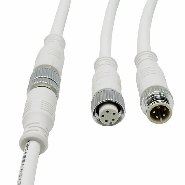 12V 24V DMX512 Lights Connect Wires M12 Waterproof Connector 10cm 30cm 50cm Female Male 3 4 5 Pin DMX Cable for Led Lighting