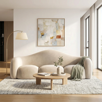 Ensemble Canapé Sectionnel Moderne pour Salon de Beauté, Zone d'Accueil ou Salon – Canapé en Tissu Courbé au Design Créatif avec Options de Couleurs