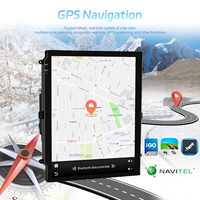 Autoradio Podofo 9,7 pouces 4+64 Go Android avec CarPlay sans fil, Android Auto, WiFi/GPS/FM/RDS/Double USB, écran vertical
