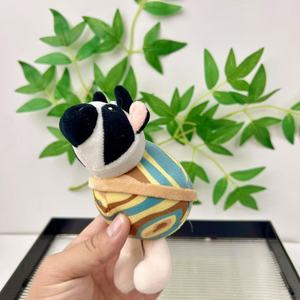 Shanhaijing serie palo de madera persona Rana Sahu'er lluvia de ideas Animal juguetes de peluche lindo hecho algodón felpa tela llaveros bolsas - Product Image 3
