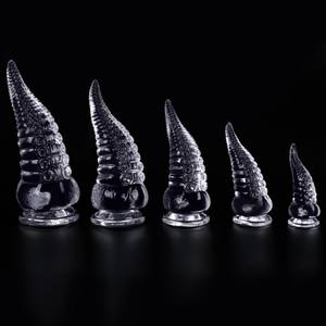 大人のおもちゃ,透明ソフトエロタコエイリアンアナルプラグエキスパンダー吸引カップ付き100% 防水 - Product Image 1