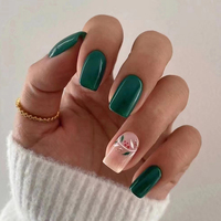 Faux Ongles Courts à Pression en Gros, Haute Qualité, 24 Pièces, Acrylique, Luxe, Étiquette Privée, Emballage Fournisseur French Tip