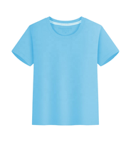 Groothandel Zomer Jongenskleding Hoge Kwaliteit Blanco Kids T-Shirt 85% Katoenen 15% Polyester Hals Wit Casual Top Gebreid