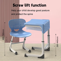 Prix d'usine – Mobilier scolaire ergonomique personnalisé – Bureau et chaise d'écolier en plastique – Table et chaises pour étudiants – Fabrication chinoise