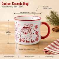 Mug à café en céramique personnalisé avec logo promotionnel, cadeau de Noël de luxe, mug à café ou à thé en émail
