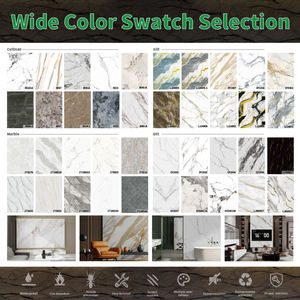 厂家直销价格 室内装饰 SPC 石塑 3mm UV PVC 墙板 UV 涂层 PVC 大理石板 - Product Image 5