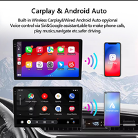 QLED Android Autoradio avec écran LCD Portable Connexion Bluetooth Fonction Auto DVR Amplificateur DSP-Modèle TS18