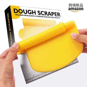 Zyc21 Dough Scraper Stainless Steel With Scale For Baking And Pastry Tools Yellow Blue Black - Product Image 3