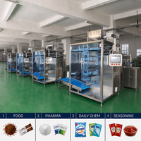 Machine d'emballage de bâtonnets glacés entièrement automatisée, 12 lignes, scellage 4 côtés, remplissage, haute précision pour l'industrie alimentaire