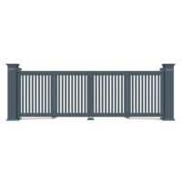Portail Coulissant Automatique Électrique Pliant en Aluminium et Alliage Artistique, Dernier Style, Haute Qualité, Durable, Écologique, pour Jardin et Villa Extérieurs