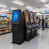 Kavisli Dokunmatik Ekranlı Video Oyun Makinesi QR Kodlu Bilet Ödeme ve Geri Ödeme Kiosku, Beceri Oyunları, Kripto ATM, Piramit Bilet için